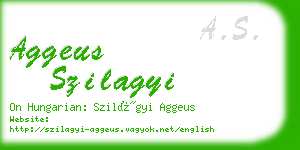 aggeus szilagyi business card